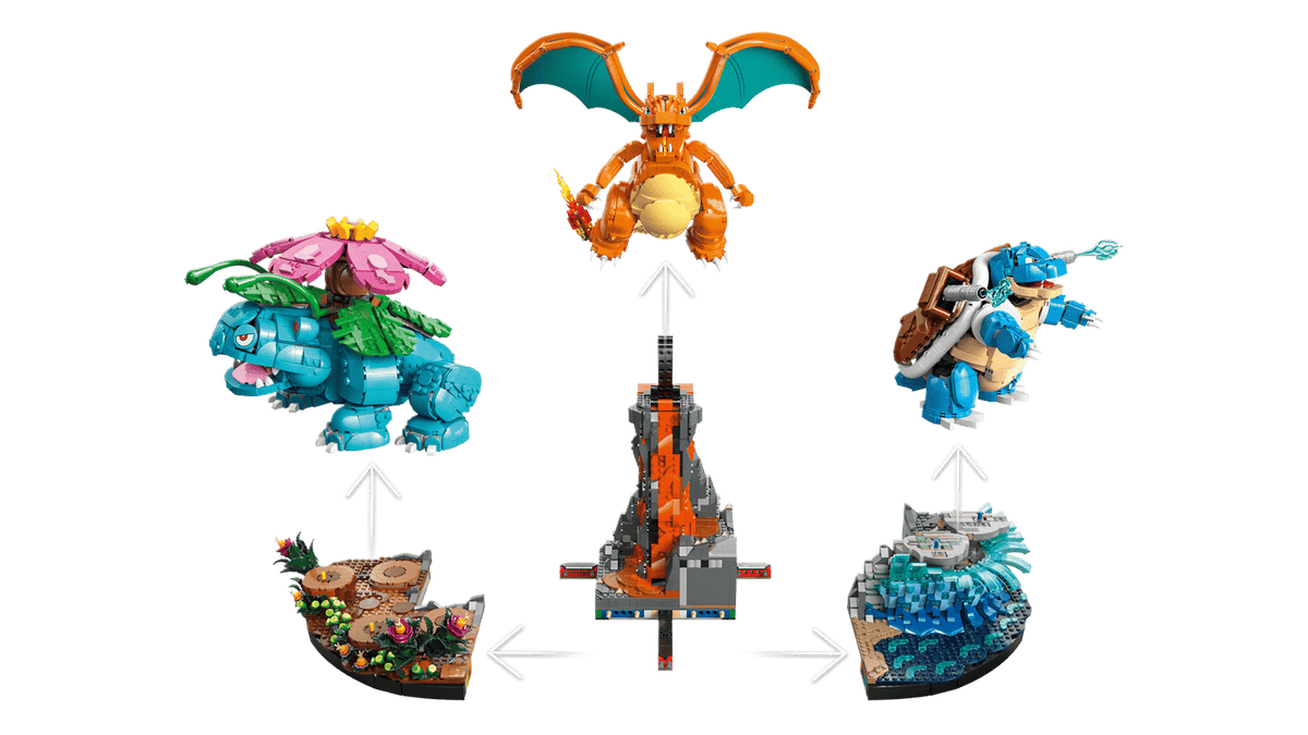 LEGO - Florizarre, Dracaufeu et Tortank