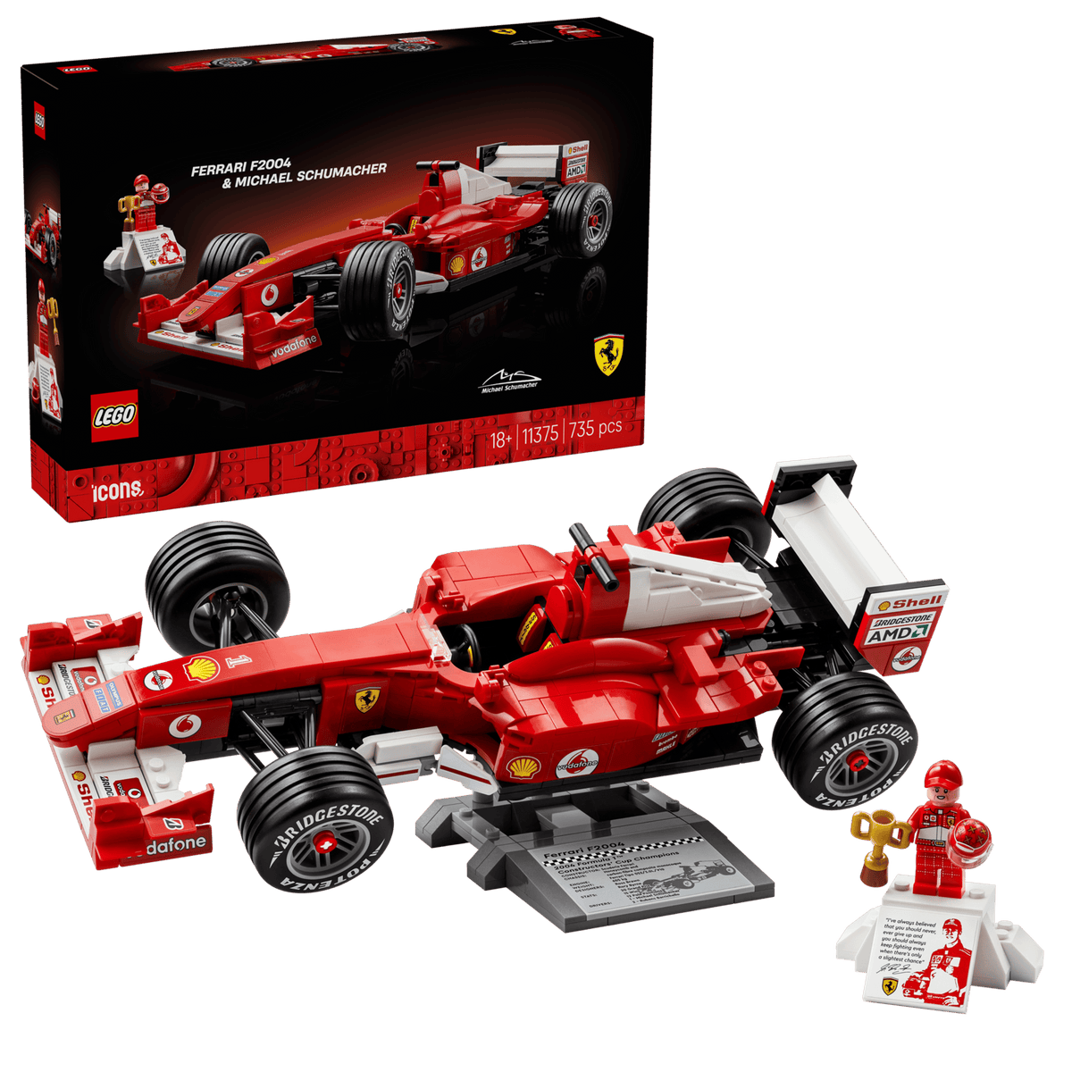 LEGO - Ferrari F2004 et Michael Schumacher
